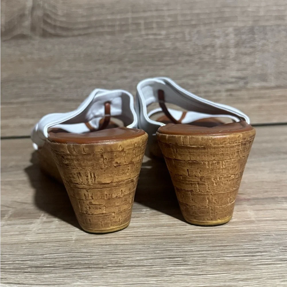 Italian Shoemakers Krissy white Wedge heels slip Sandals women’s size 9.5 shoes